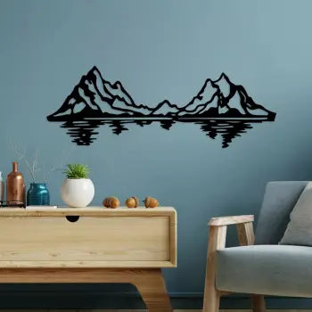 Aksesor dekorativ muri prej metali, Wallity, Deer2, ngjyrë e zezë, 51x51cm