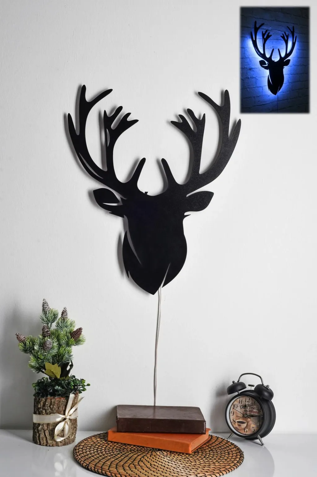 Dritë dekorative LED, formë dreri, ngjyrë e kaltër, Wallity Deer 2 - 1