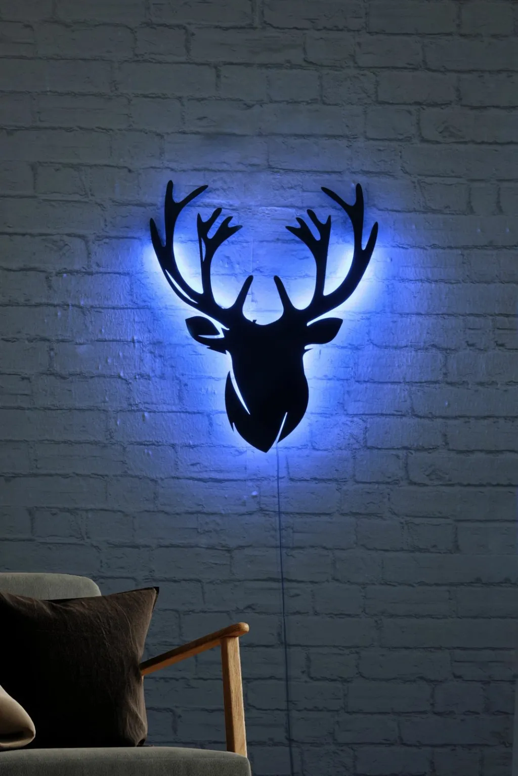 Dritë dekorative LED, formë dreri, ngjyrë e kaltër, Wallity Deer 2 - 3