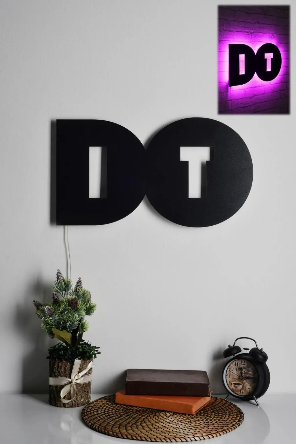 Dritë dekorative LED Wallity, Do It, rozë - 1