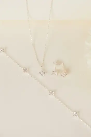 Set byzylyk e vathë argjendi Elika Silver, ELKSLVR7728G