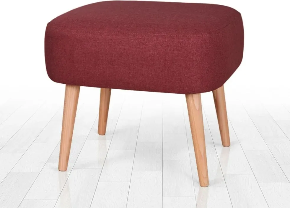 Puf Atelier del Sofa, liri, ngjyrë e kuqe e thellë - 1