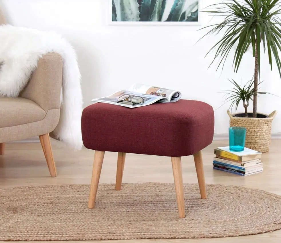 Puf Atelier del Sofa, liri, ngjyrë e kuqe e thellë - 2