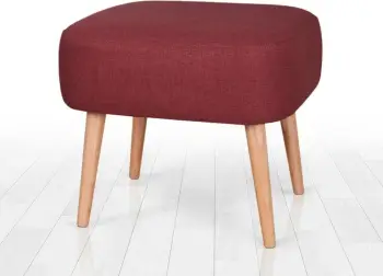 Puf Atelier del Sofa, liri, ngjyrë e kuqe e thellë