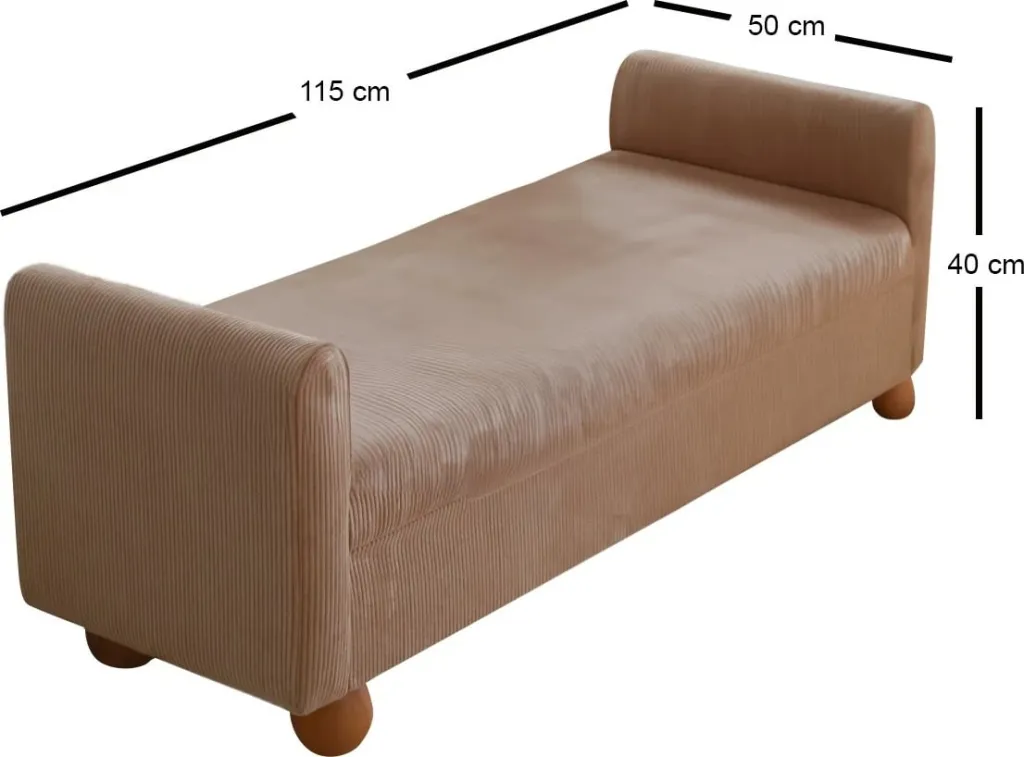 Bankë Atelier del Sofa, me sandik, ngjyrë camel - 1
