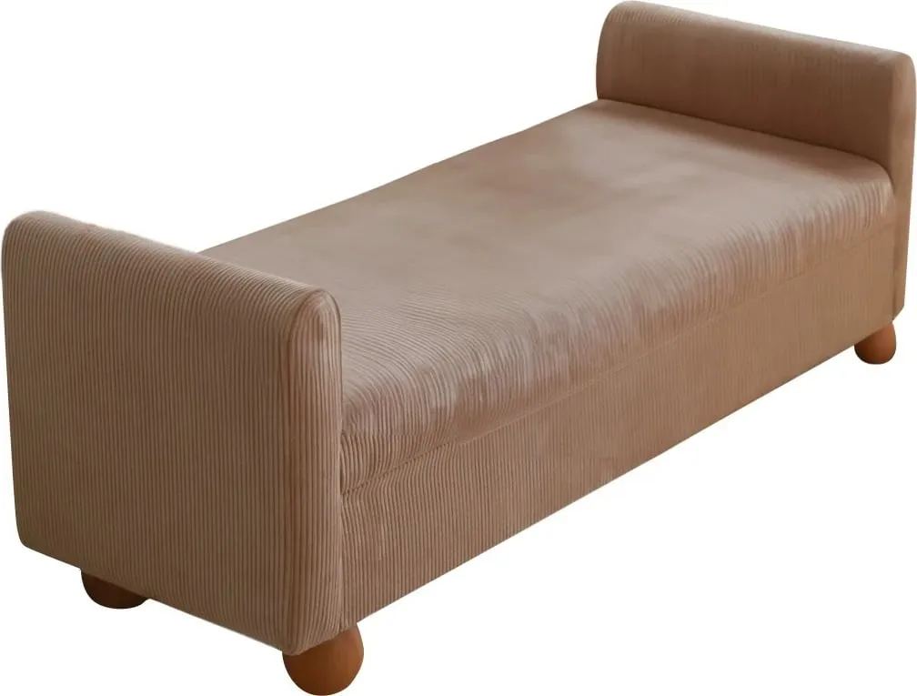 Bankë Atelier del Sofa, me sandik, ngjyrë camel - 8