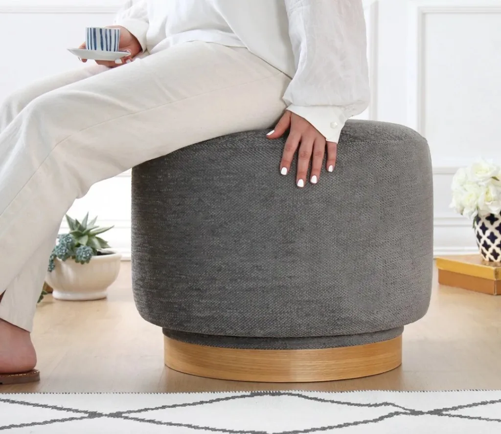 Puf Atelier del Sofa, rrotullues, ngjyrë gri - 3