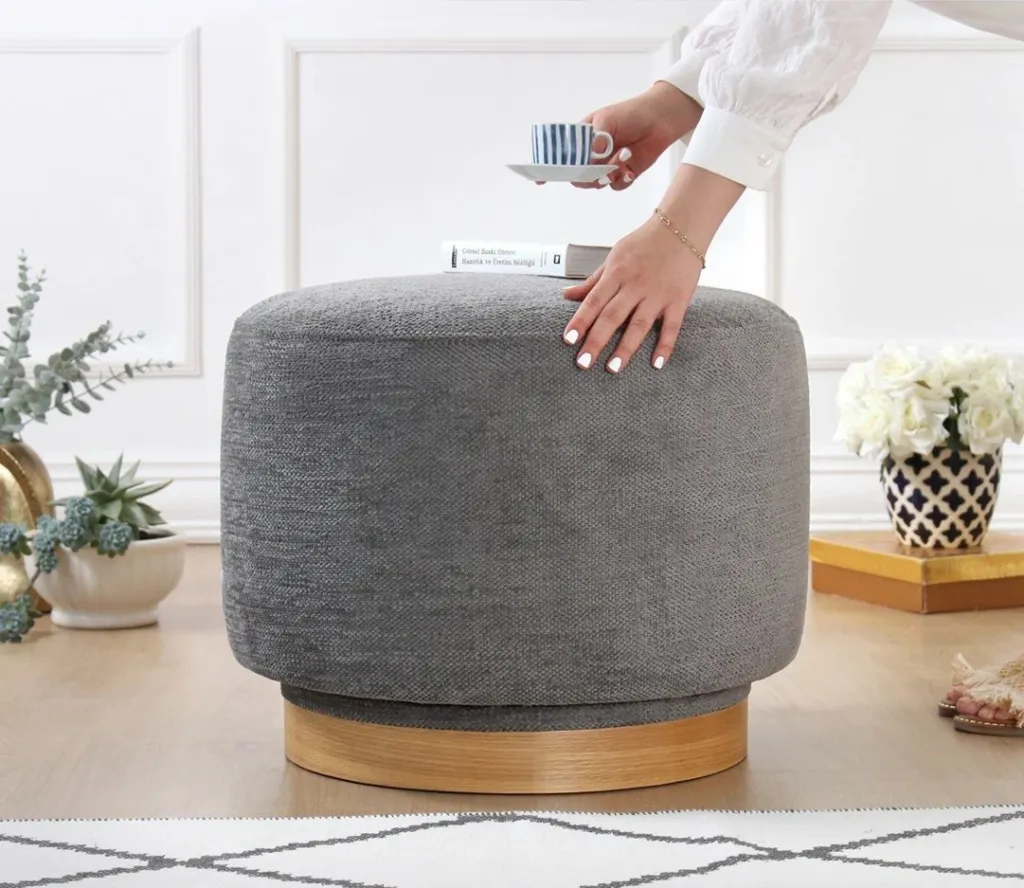 Puf Atelier del Sofa, rrotullues, ngjyrë gri - 4