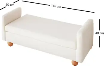 Stol TEDY me sandik, ngjyrë e bardhë, Atelier del Sofa
