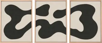 Pikturë dekorative me kornizë MDF (3 copë), Wallity, Huhu470, 50x70 cm