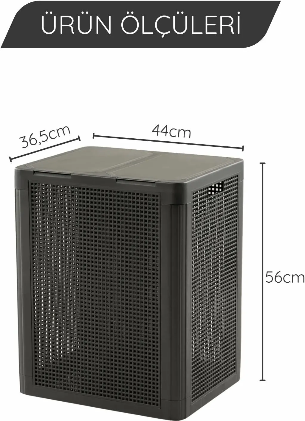 Shportë rrobash Mijölnir, ngjyrë antracit, SMRTDCS-1 - 1