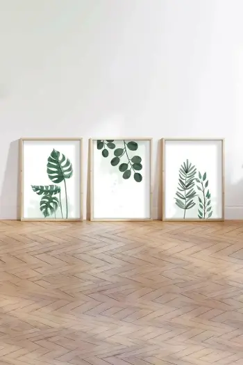 Pikturë dekorative me kornizë MDF (3 copë), Wallity, Huhu100, 70x50cm