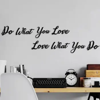 Aksesor dekorativ metalik për mur, Wallity, Love - M