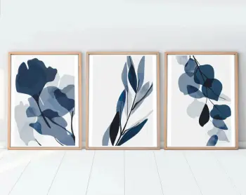 Pikturë dekorative me kornizë, MDF, set prej 3 copash, Wallity Huhu207, 50x70cm
