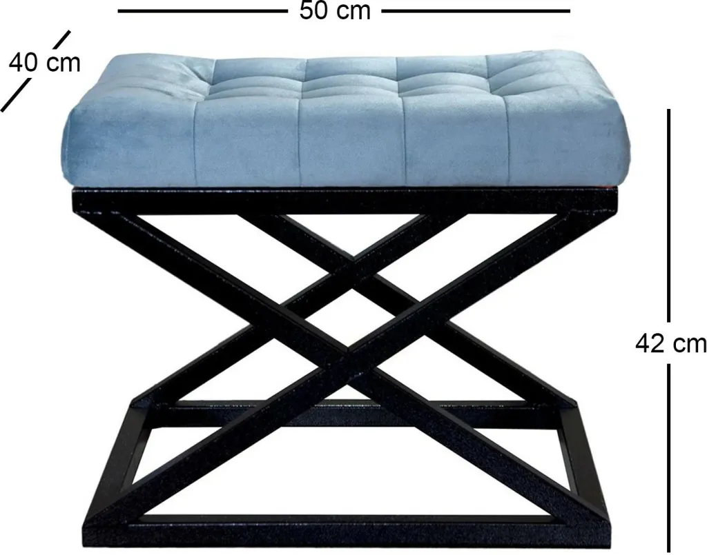 Puf kopshti katror, ngjyrë e zezë, Atelier del Sofa - 2