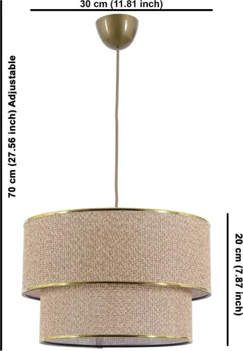 Llambë tavani Opviq, Coral Wicker, ecru dhe kafe