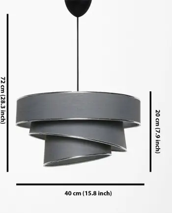 Llambë tavani Opviq Couper, anthracite, argjend