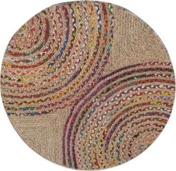 Qilim rrumbullak, shumëngjyrësh, 150x150cm, Conceptum Hypnose, Woopamuk480