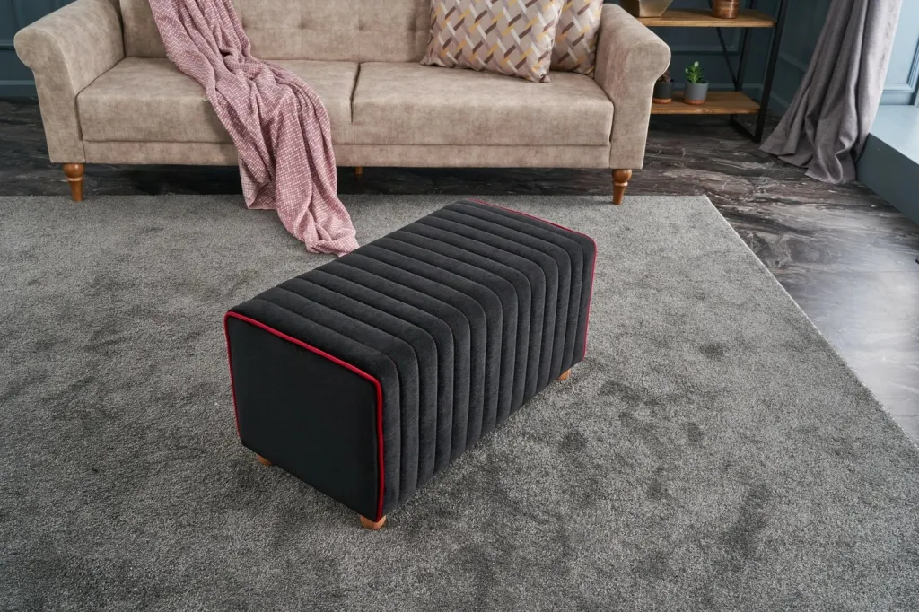 Puf modern kadife, anthracite dhe rozë, Mabel Atelier del Sofa - 2