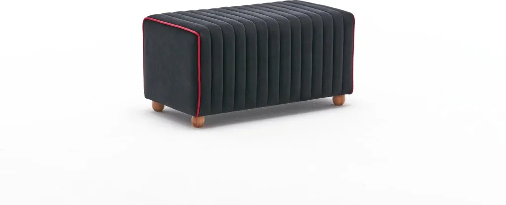 Puf modern kadife, anthracite dhe rozë, Mabel Atelier del Sofa - 6