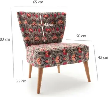 Karrige berjer me krahë, dizajn shumëngjyrësh, Atelier del Sofa, Karanfil