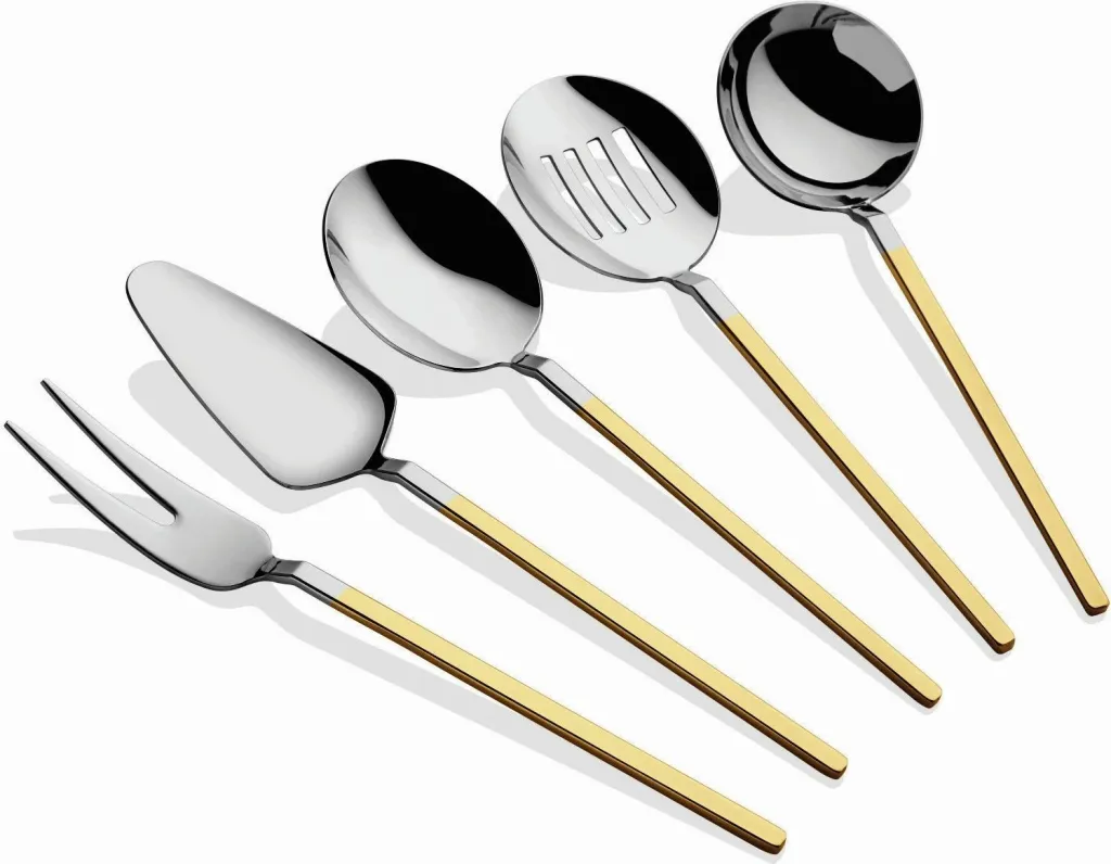 Set shërbimi (5 copë), Hermia, Carre, ngjyrë ari - 1