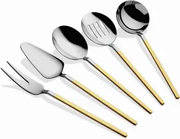 Set shërbimi (5 copë), Hermia, Carre, ngjyrë ari