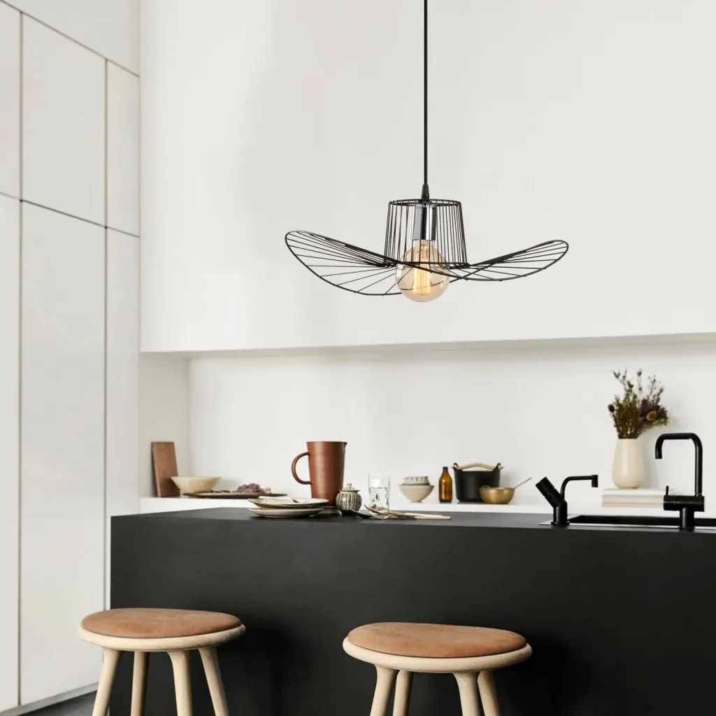 Llambë tavani moderne, ngjyrë e zezë, Opviq Tel - 6721 - 2
