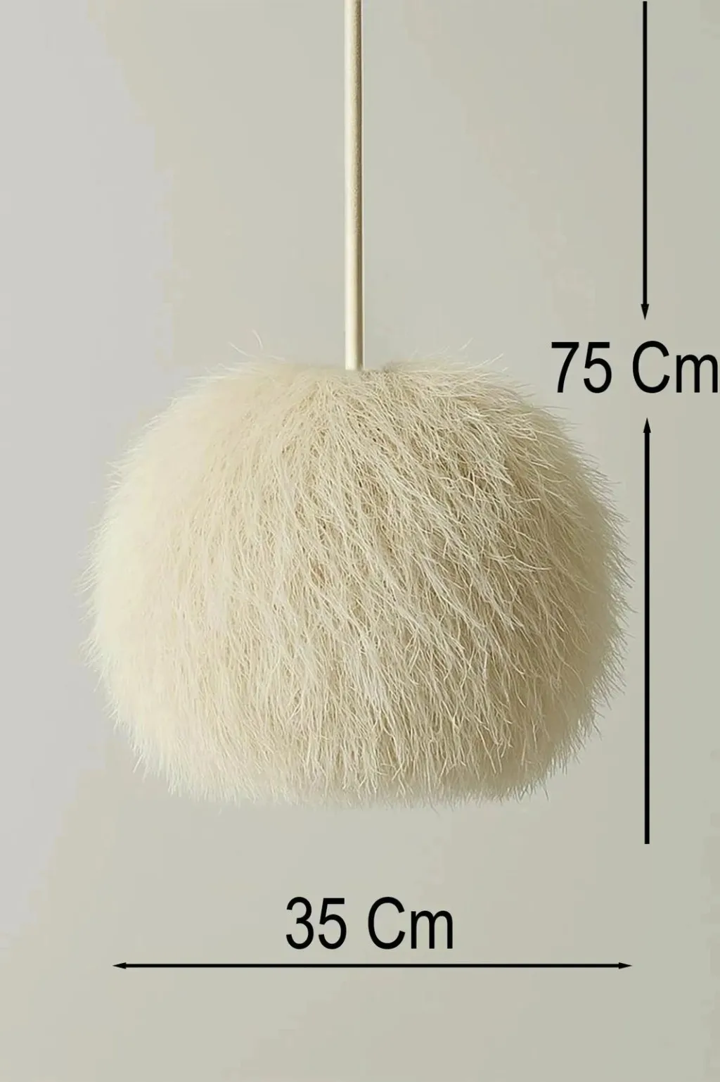 Llambë tavani Opviq, BK080, plastike, kapak jute, e bardhë - 4