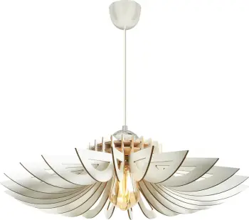 Llambë tavani Opviq, dizajn i madh Daisy, e bardhë, 68cm