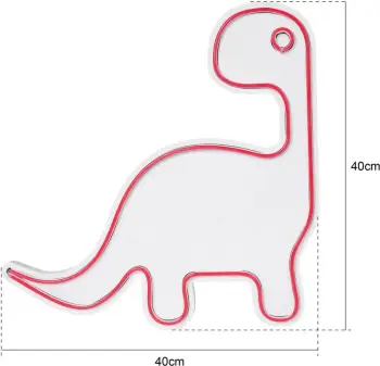 Dritë dekorative murale LED, plastikë, Dino dinozauri, ngjyrë rozë