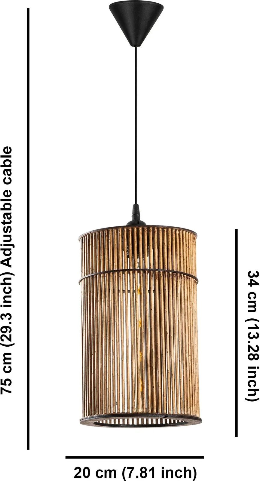 Llambë tavani Opviq, model Cylinder Cage, ngjyrë antike - 1