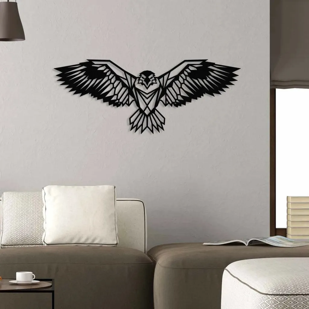 Dekor metalik për mur, shqiponjë, Wallity Eagle3, ngjyrë e zezë - 2