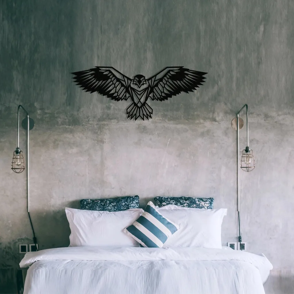 Dekor metalik për mur, shqiponjë, Wallity Eagle3, ngjyrë e zezë - 5