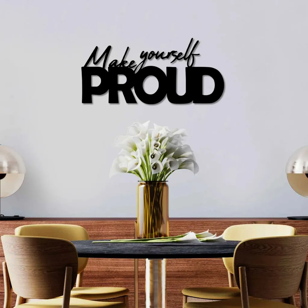 Aksesor dekorativ metalik për mur, Wallity, Make Yourself Proud - 2