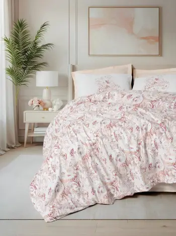 Set mbulesë për jorgan dopio Ranforce, L'essentiel, Serava, ngjyrë salmon