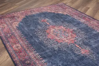 Qilim (210 x 310) Conceptum Hypnose, Blues Chenille - e kaltër e errët AL 26
