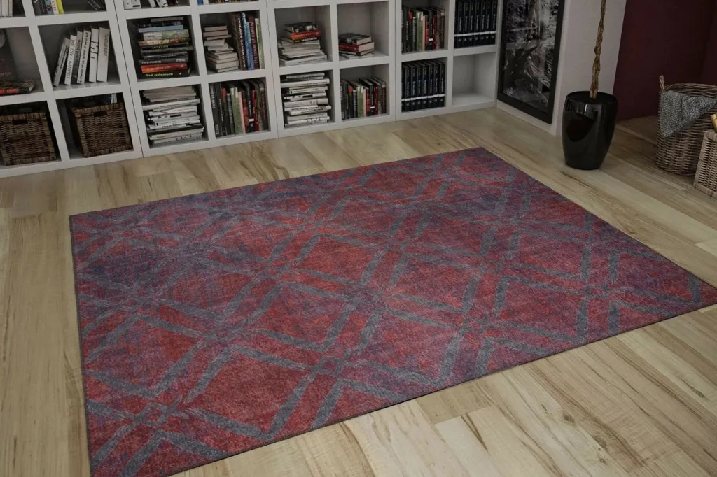 Qilim Conceptum Hypnose, Dorian Chenille, ngjyrë e kuqe e errët, 210x310cm - 2