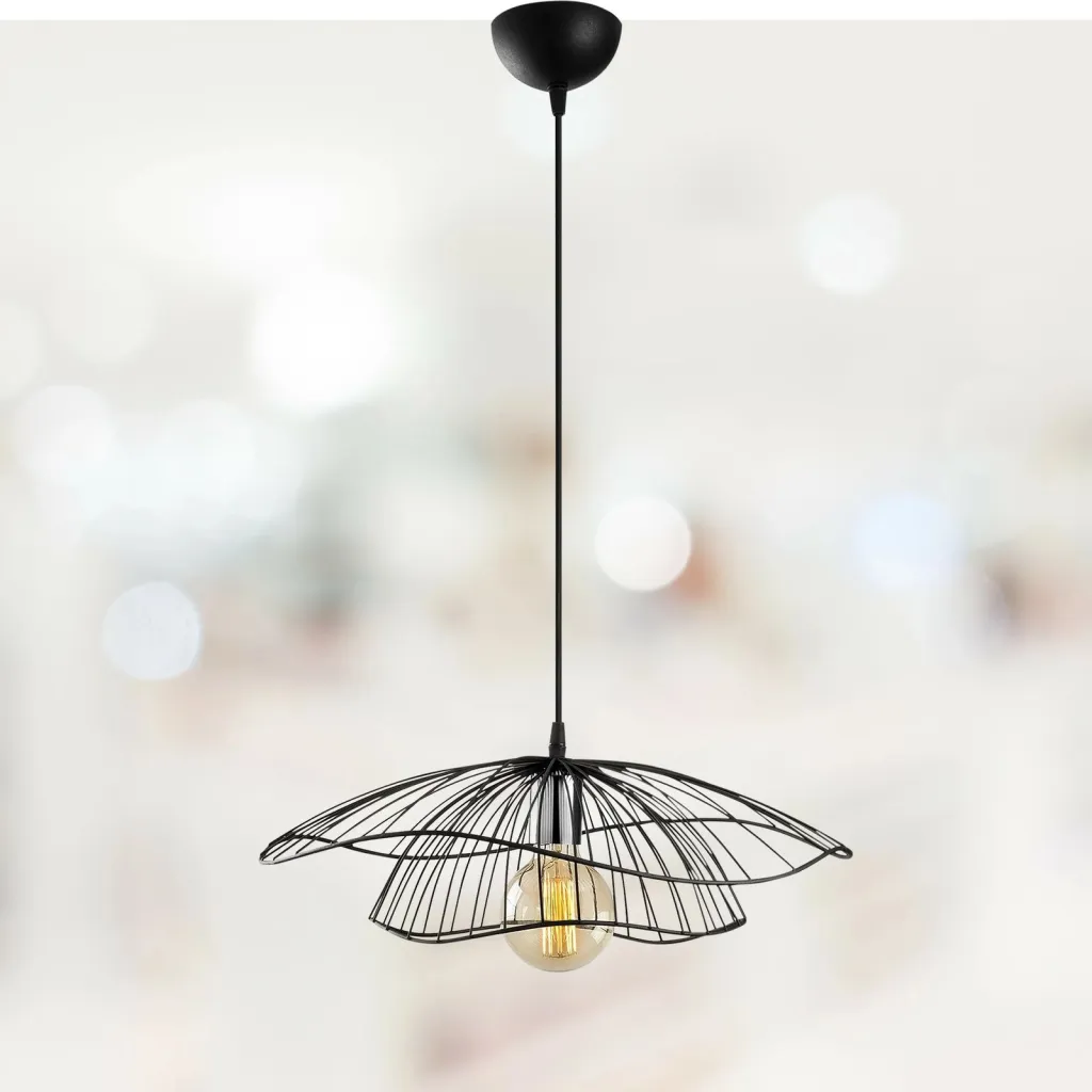 Llambë tavani Opviq, metal i zi, Tel - 6500 - 3