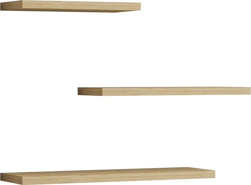 Raft muri Leila, ngjyrë lis safir, set - 4