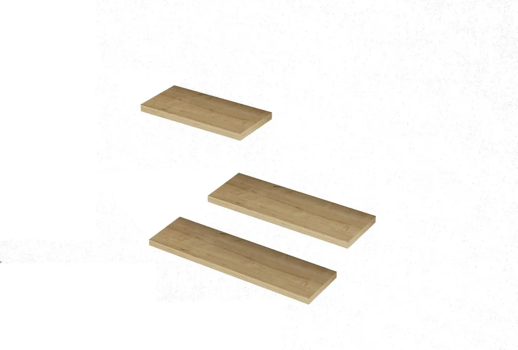 Raft muri Leila, ngjyrë lis safir, set - 5