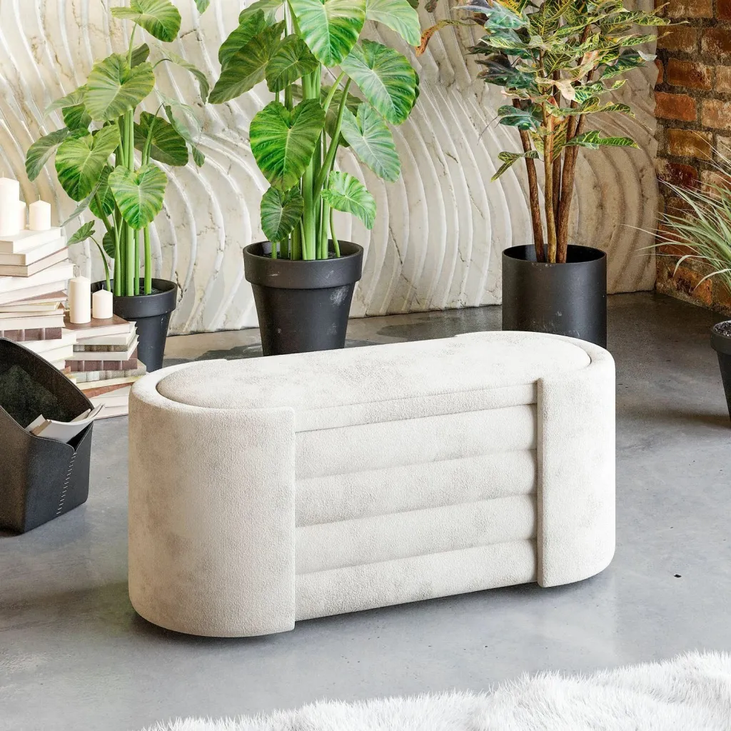 Bankë Atelier del Sofa, ngjyrë krem, Rosa Boxed - 2