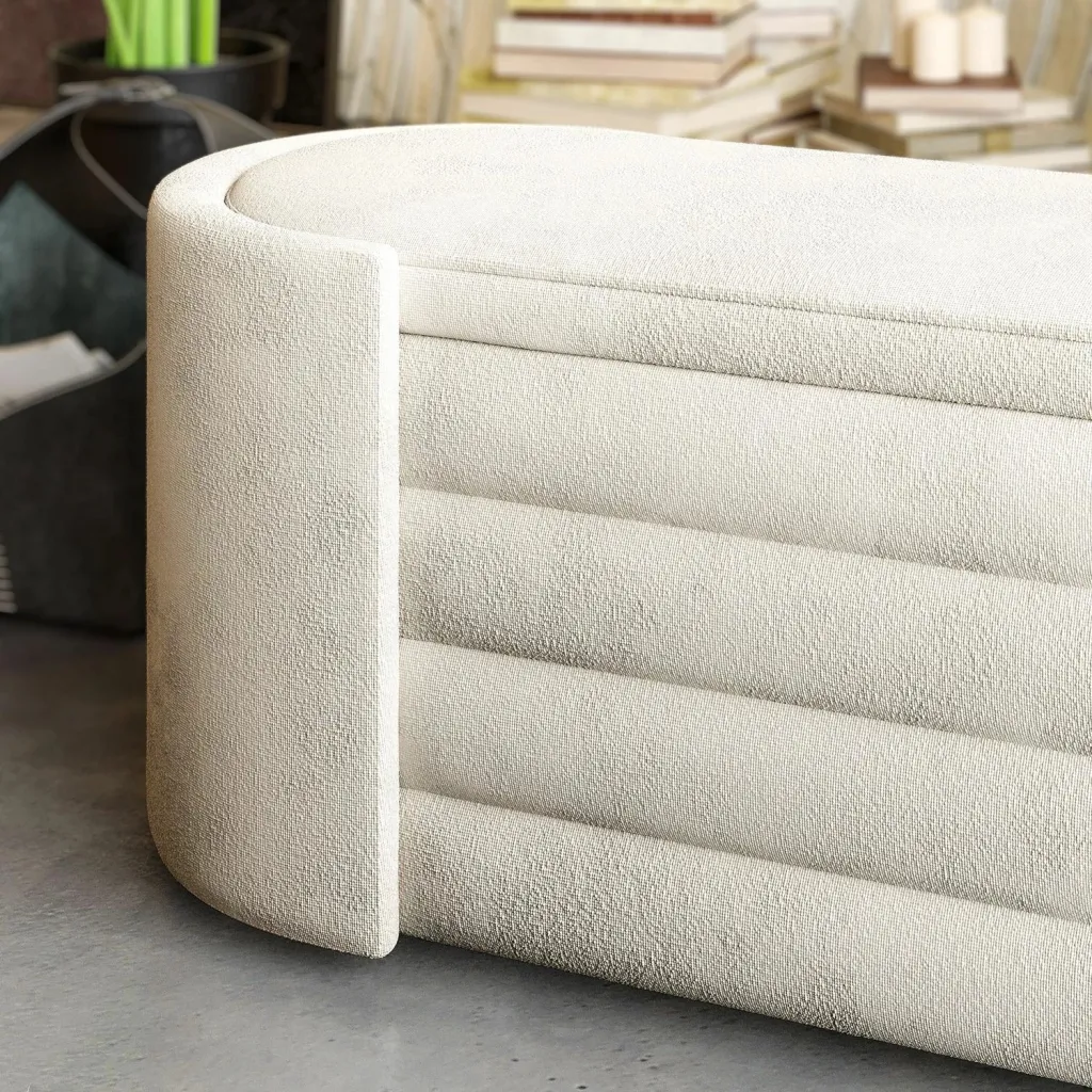 Bankë Atelier del Sofa, ngjyrë krem, Rosa Boxed - 6