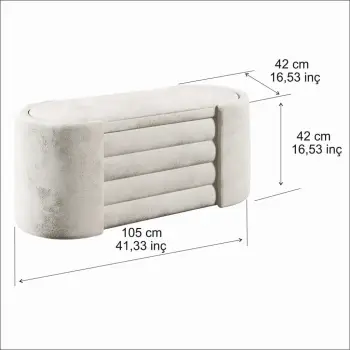 Bankë Atelier del Sofa, ngjyrë krem, Rosa Boxed