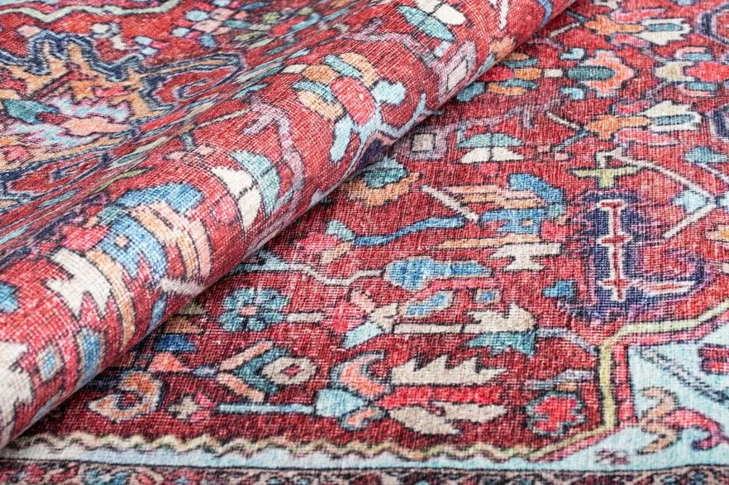 Qilim (210 x 310) Conceptum Hypnose, Blues Chenille - e kuqe e thellë AL 352 - 6