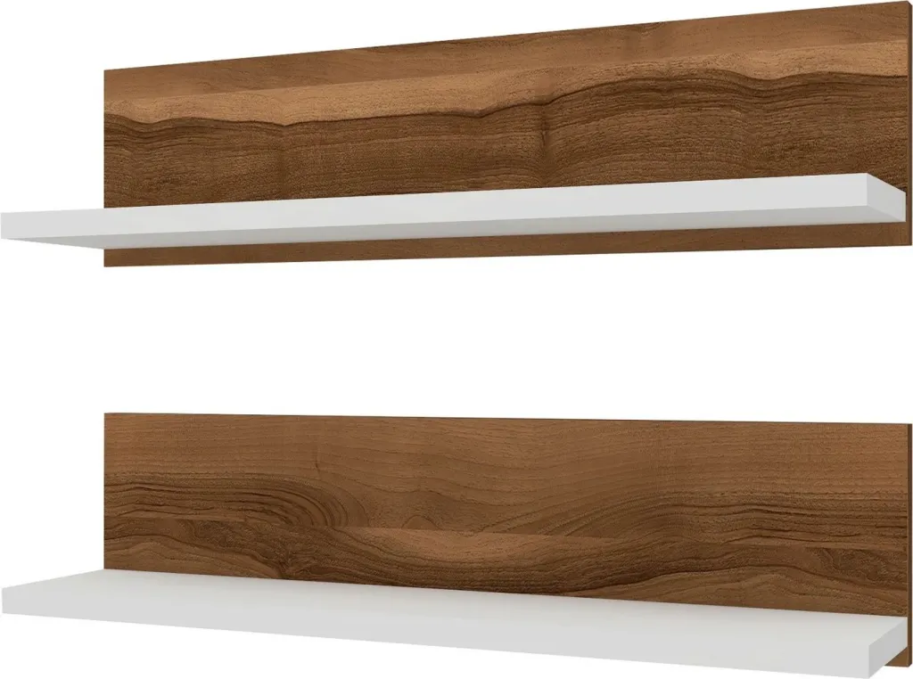 Raft muri Hanah Home, 2 copë, ngjyrë arr dhe e bardhë - 5