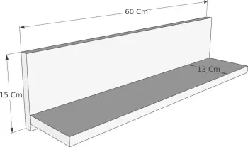 Raft muri Hanah Home, 2 copë, ngjyrë arr dhe e bardhë