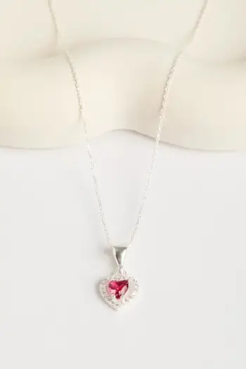 Qafore argjendi Elika Silver, e kuqe, ELKMD50555