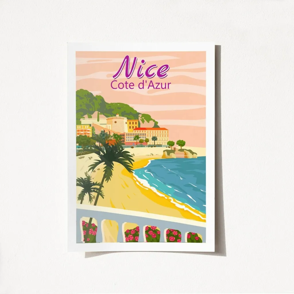 Poster A4, Nice Cote d'Azur - 1997 - 2