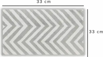 Peshqir larjeje Mijölnir, dizajn Chevron, i bardhë dhe gri e lehtë